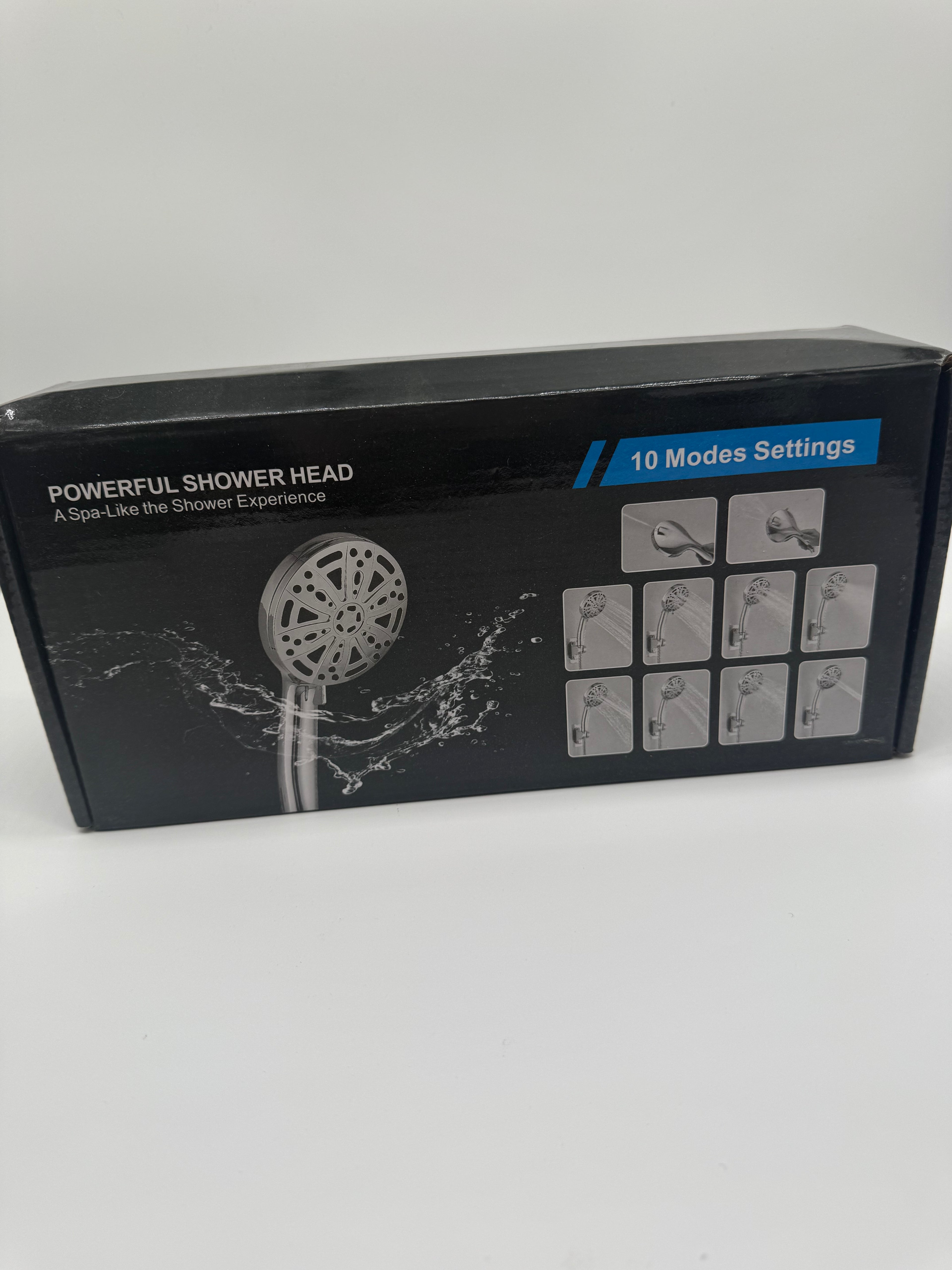 10 setting shower head and hose