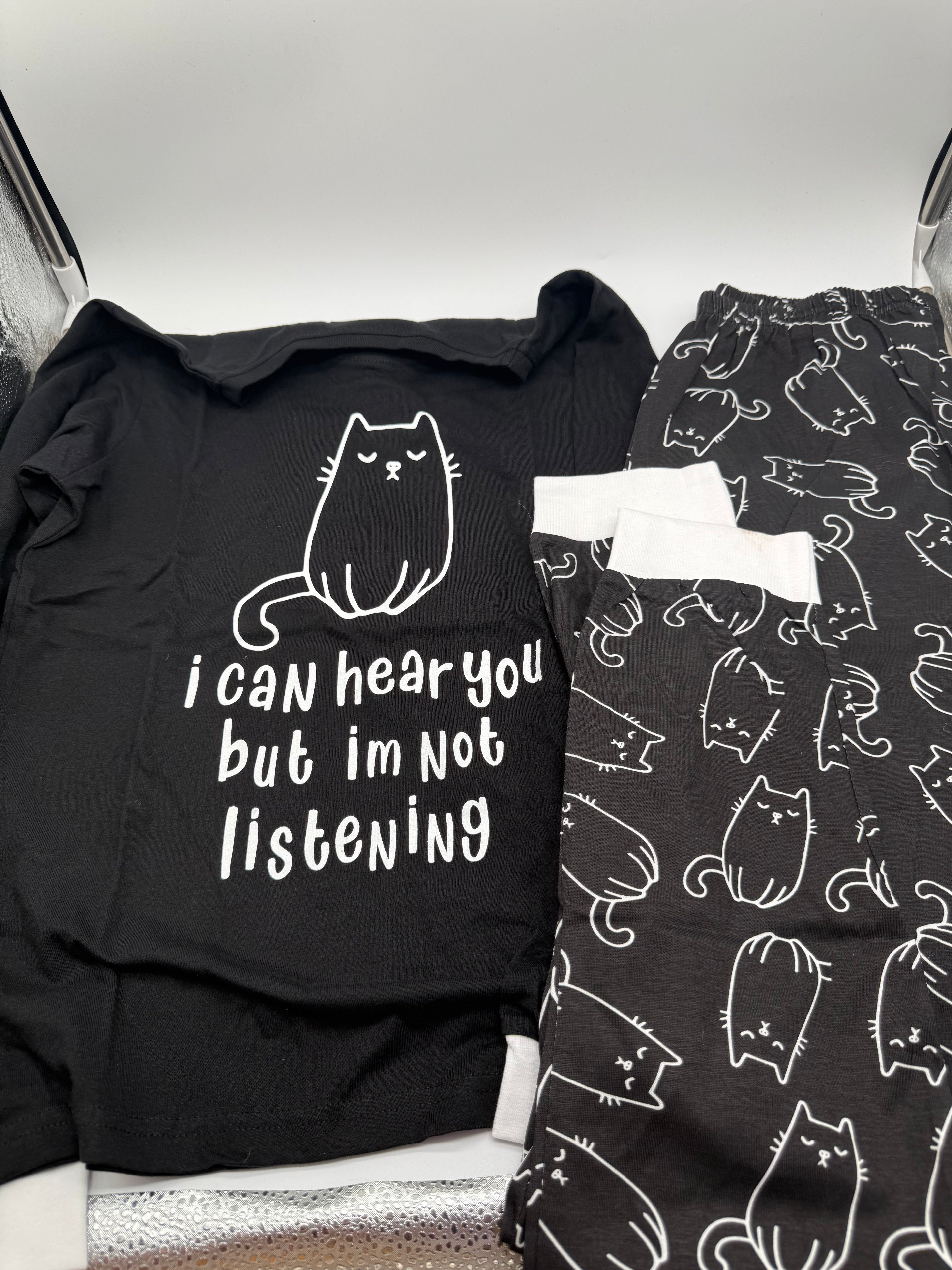 Not listening cat pjs 11-12 yrs