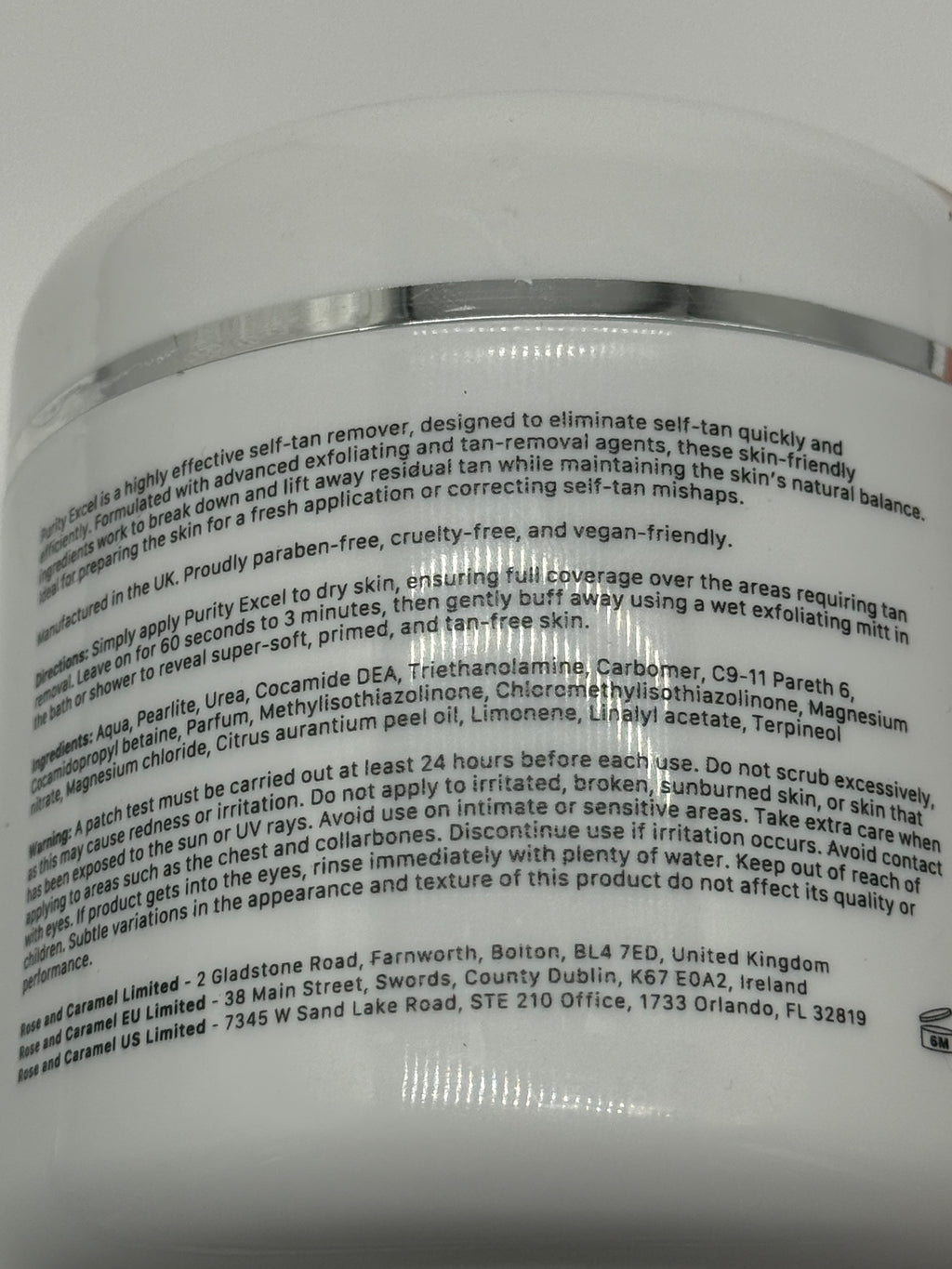 Rose and caramel Self tan remover cream