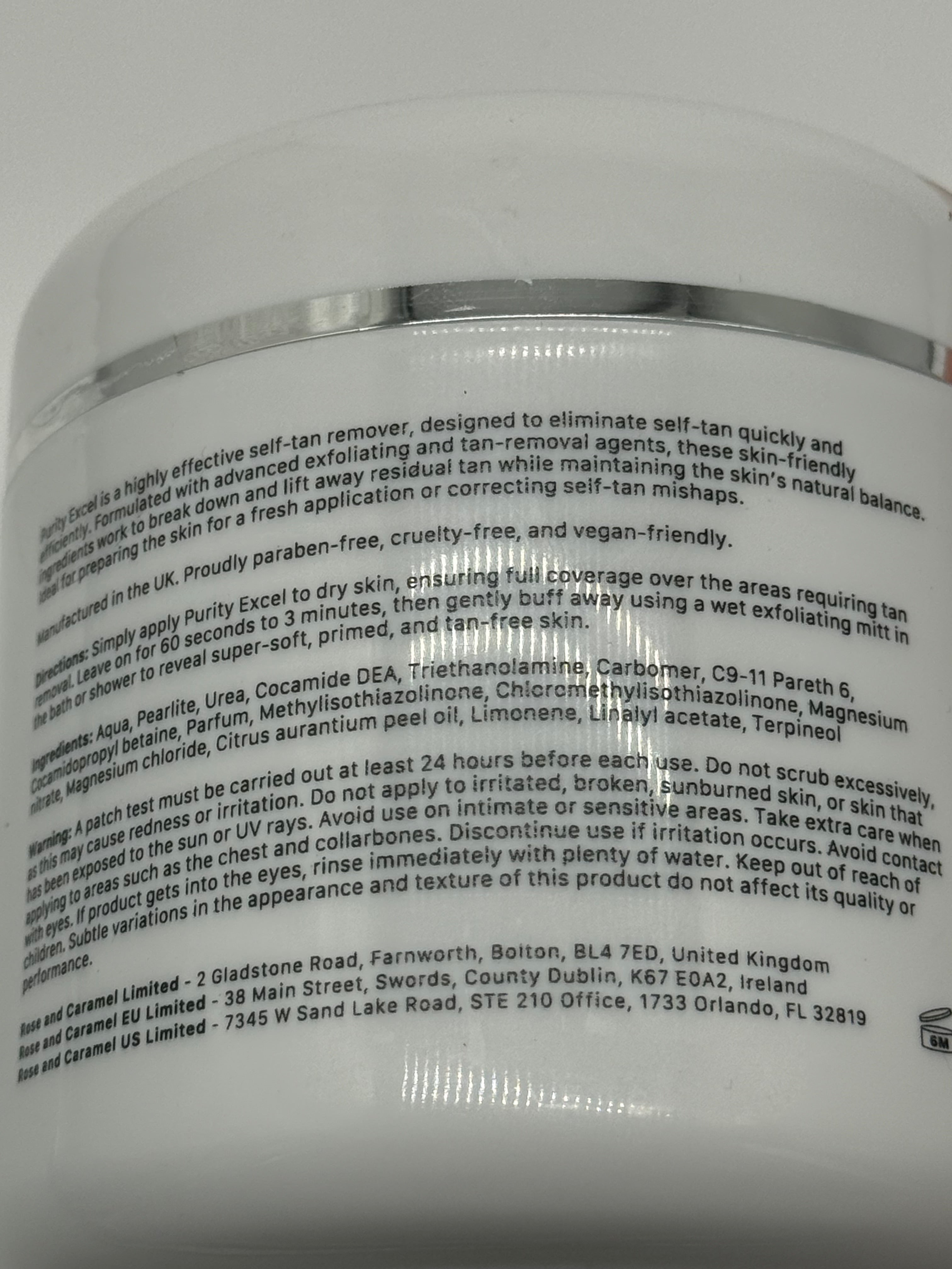 Rose and caramel Self tan remover cream