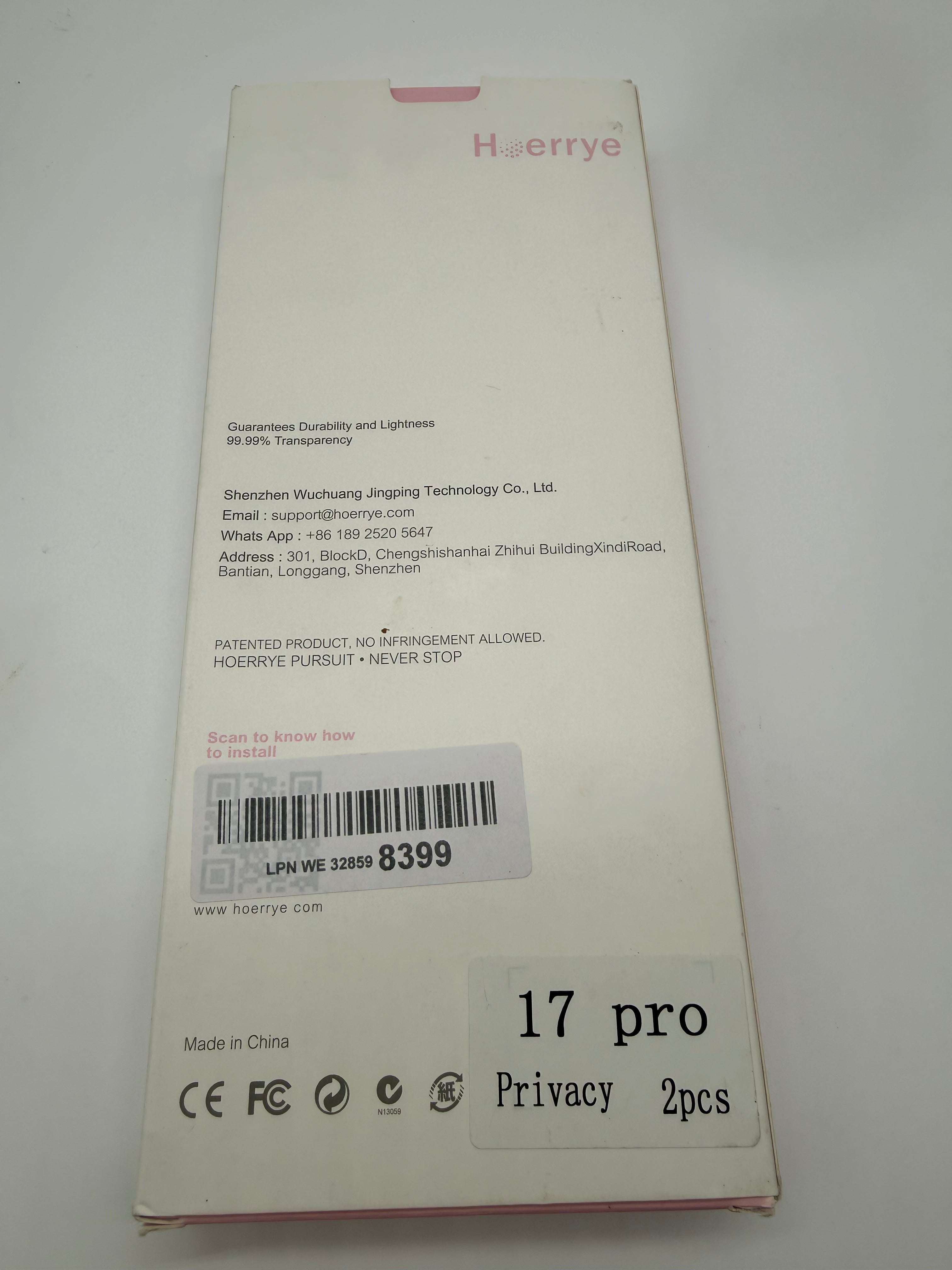 Iphone 17pro privacy screen protectors