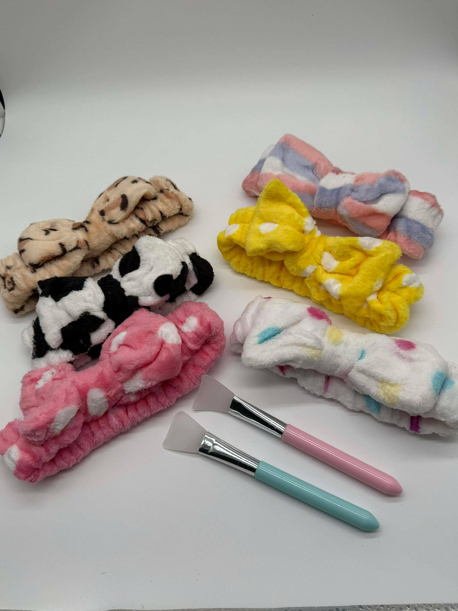 Face mask headbands and spatula set