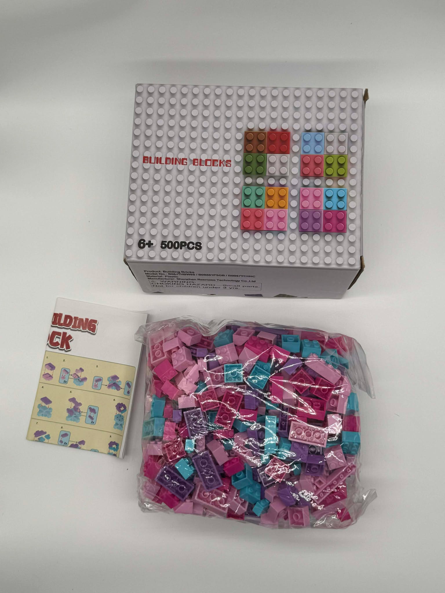 500 piece pinks building blocks