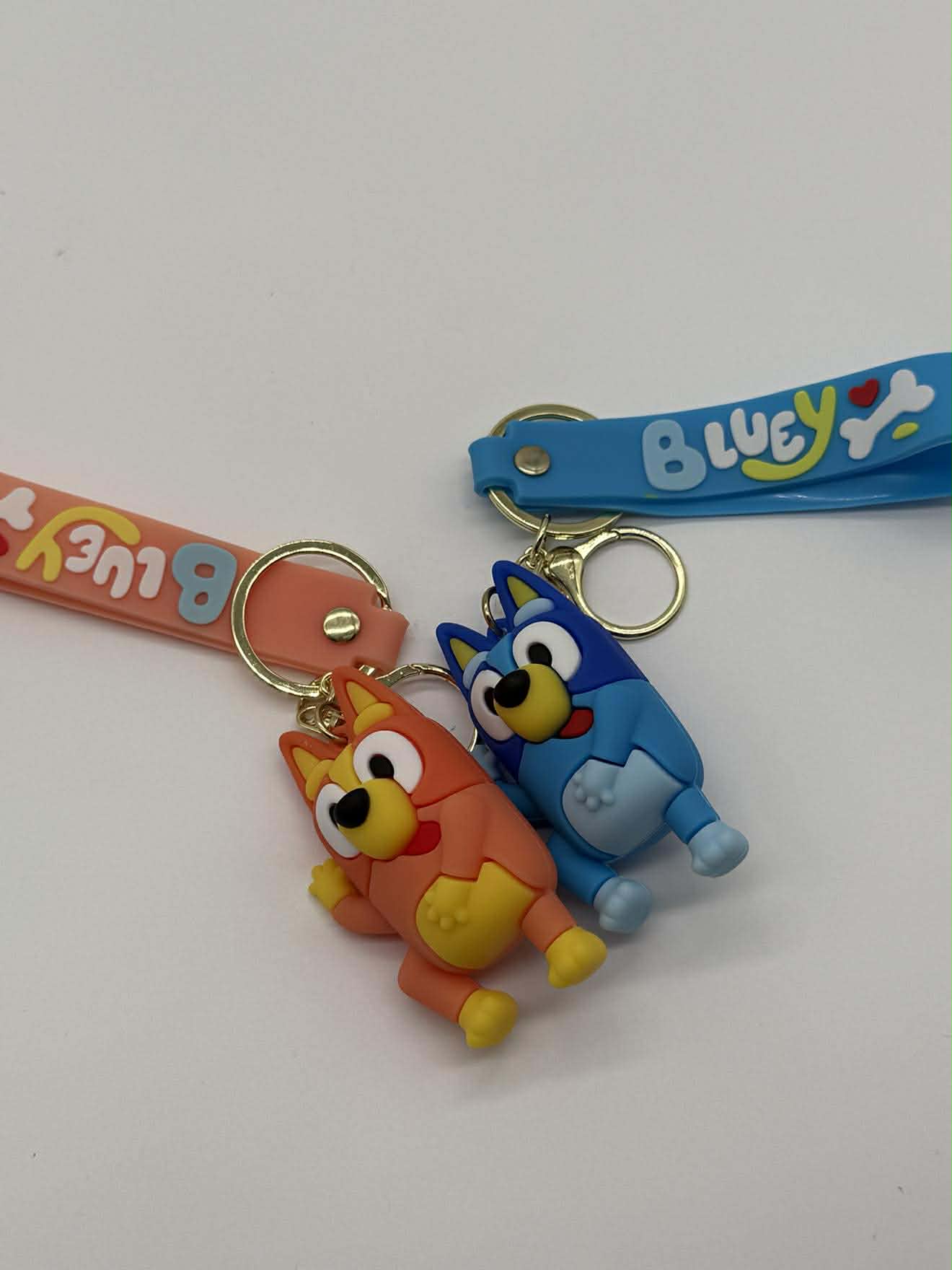 Bluey and Bingo keyrings
