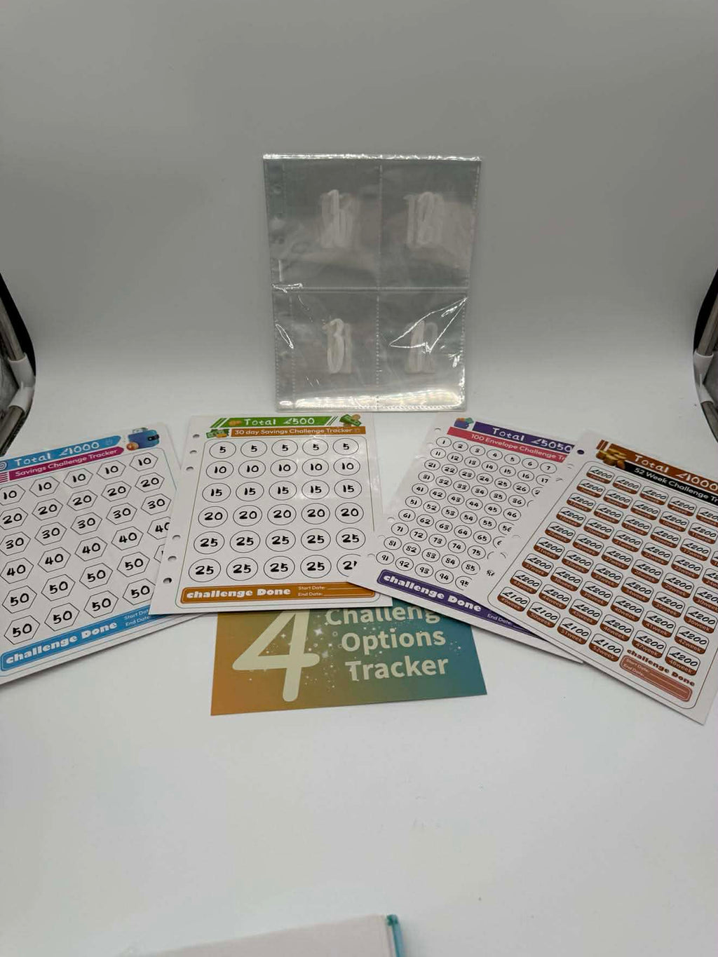 Money saving challenge folder inserts