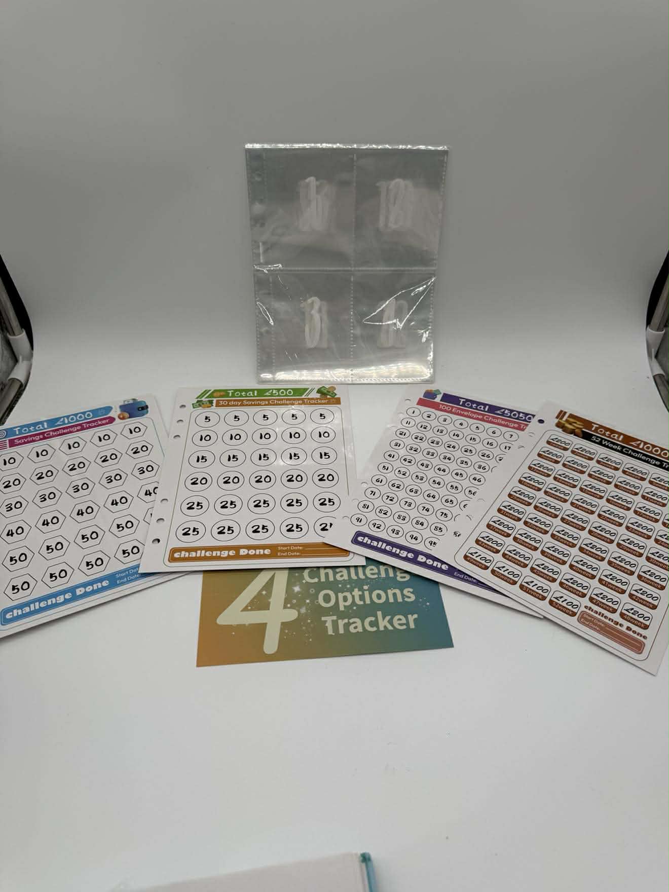 Money saving challenge folder inserts