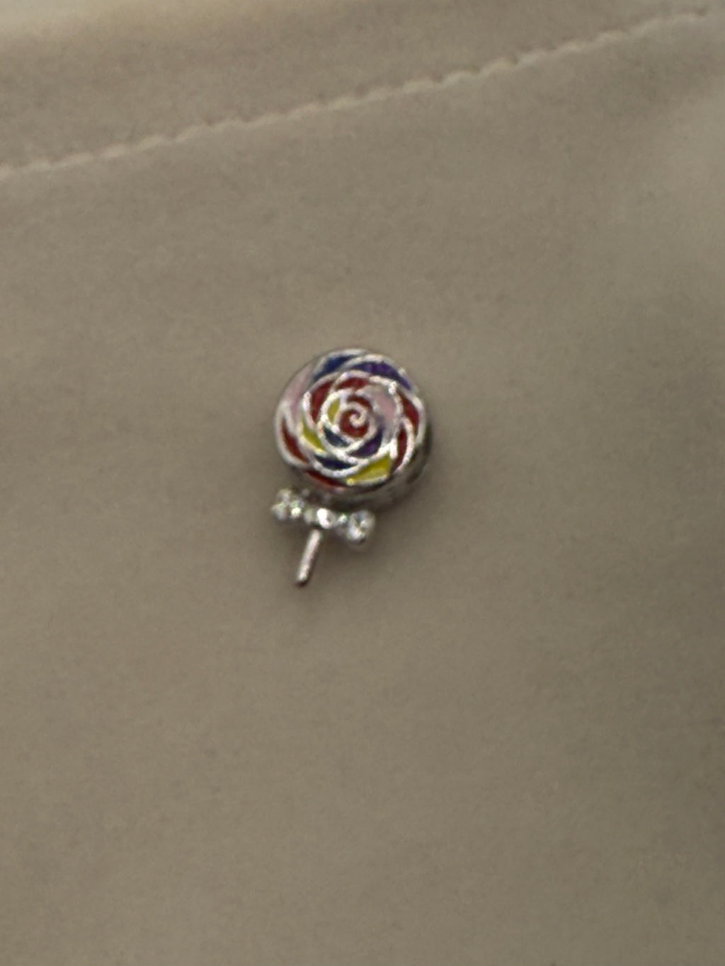 Sterling silver lollipop charm