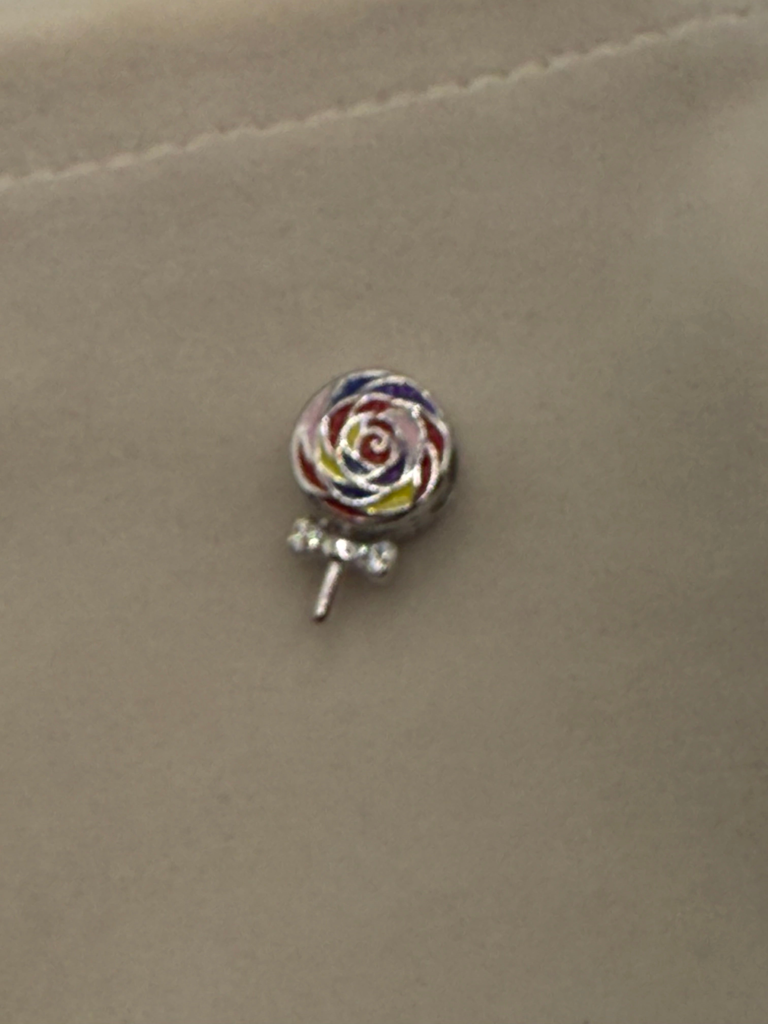 Sterling silver lollipop charm