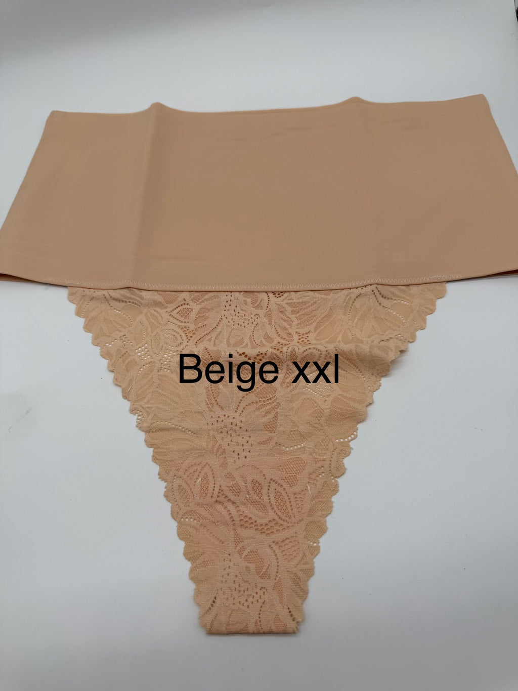 Beige XXL control thongs