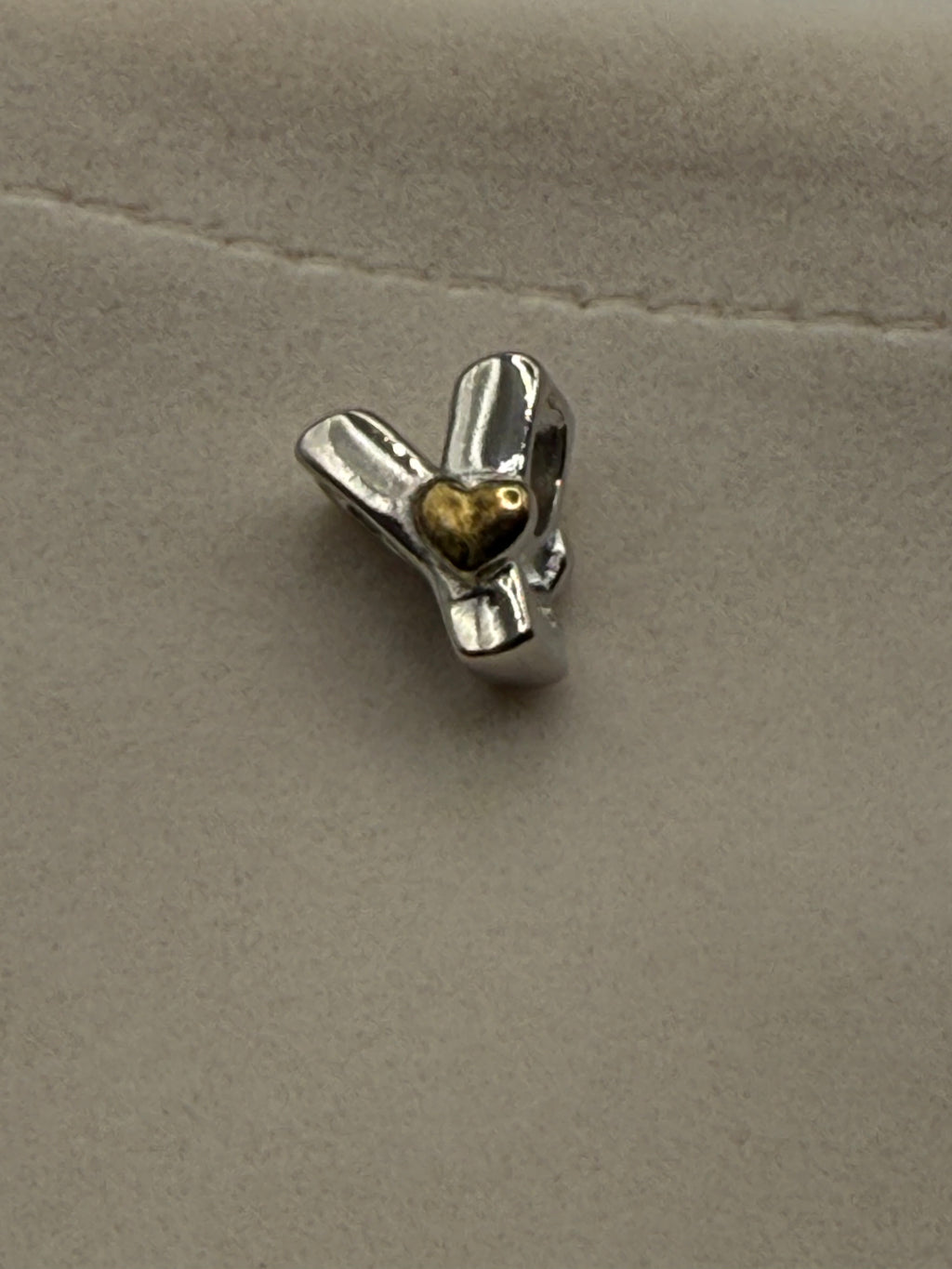 Sterling silver letter Y charm