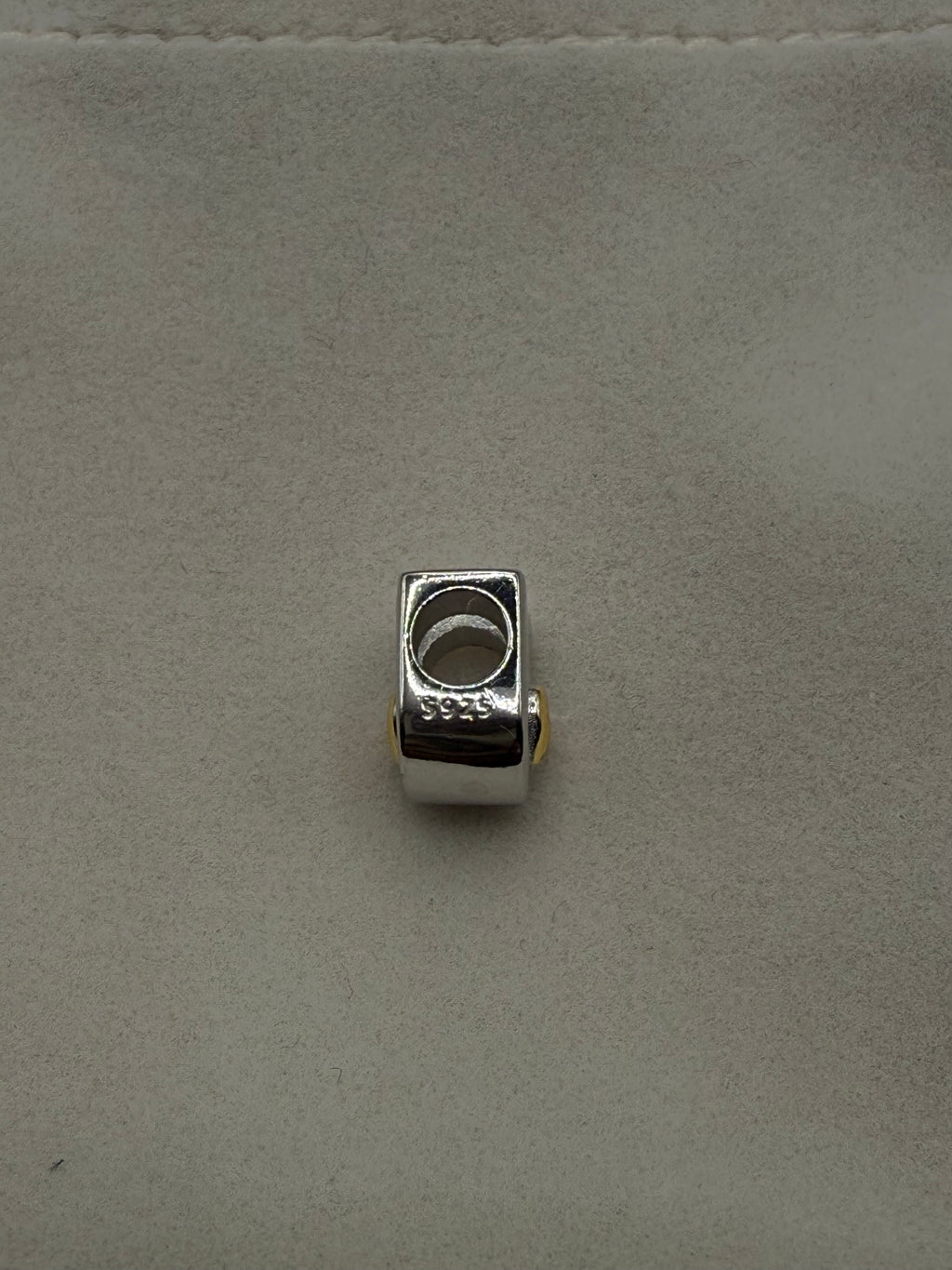 Sterling silver letter U charm