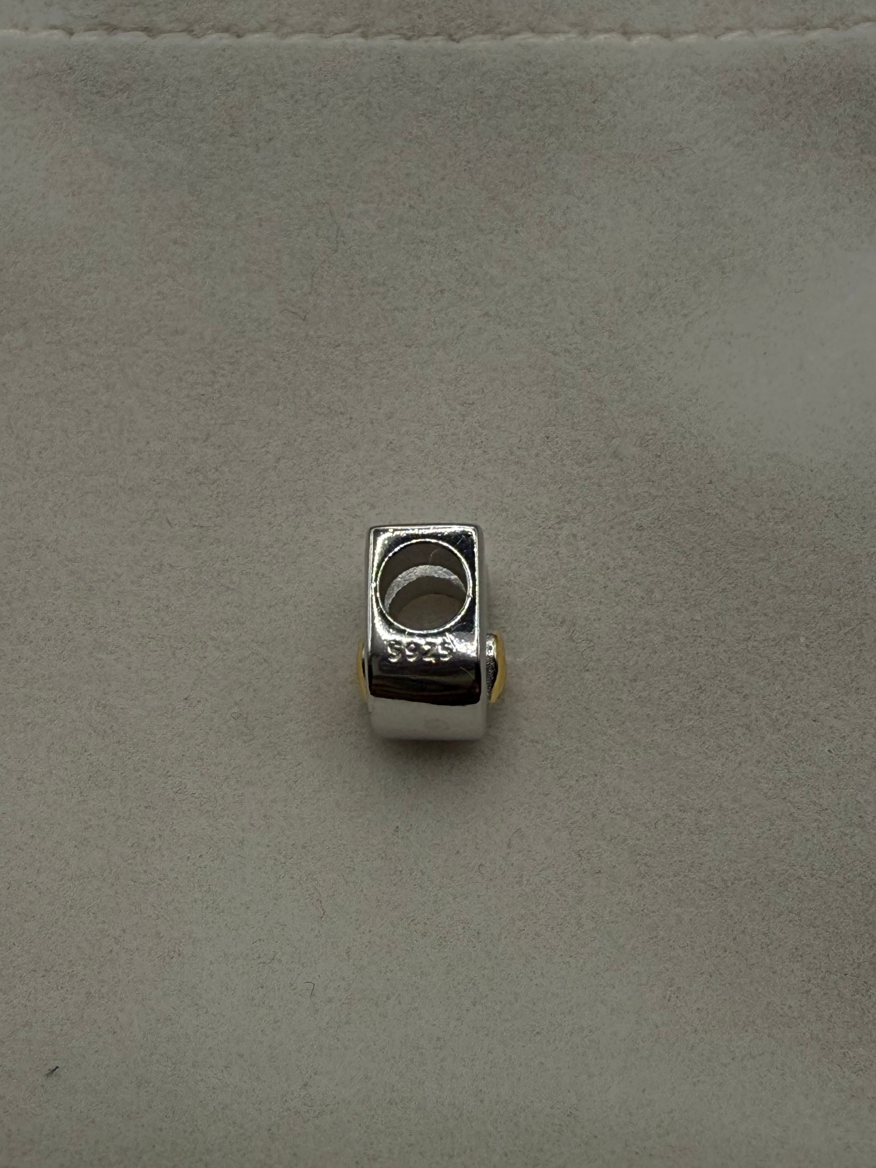 Sterling silver letter U charm