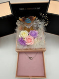 Cute floral gift box and necklace set