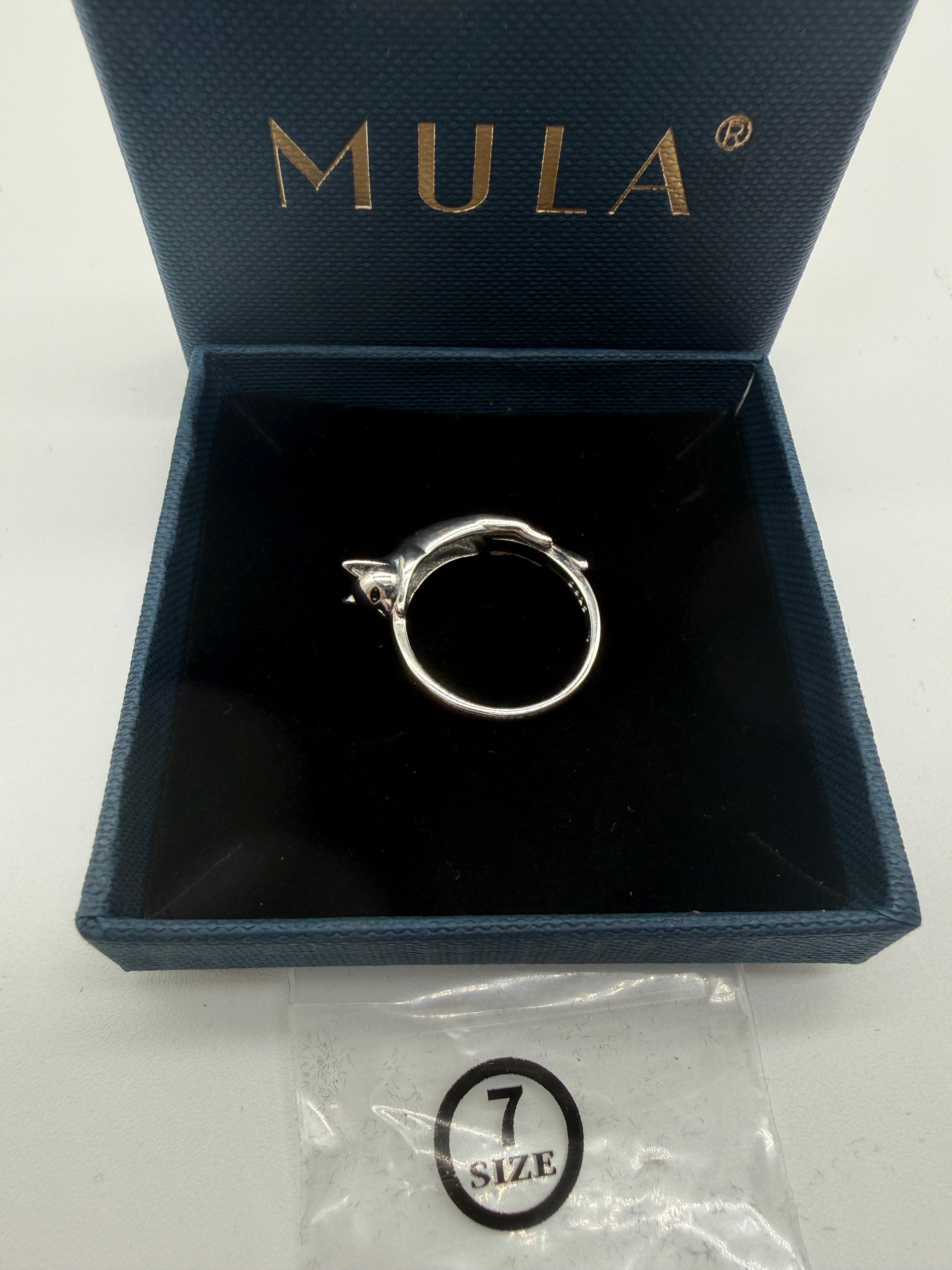 925 silver cat ring size 7