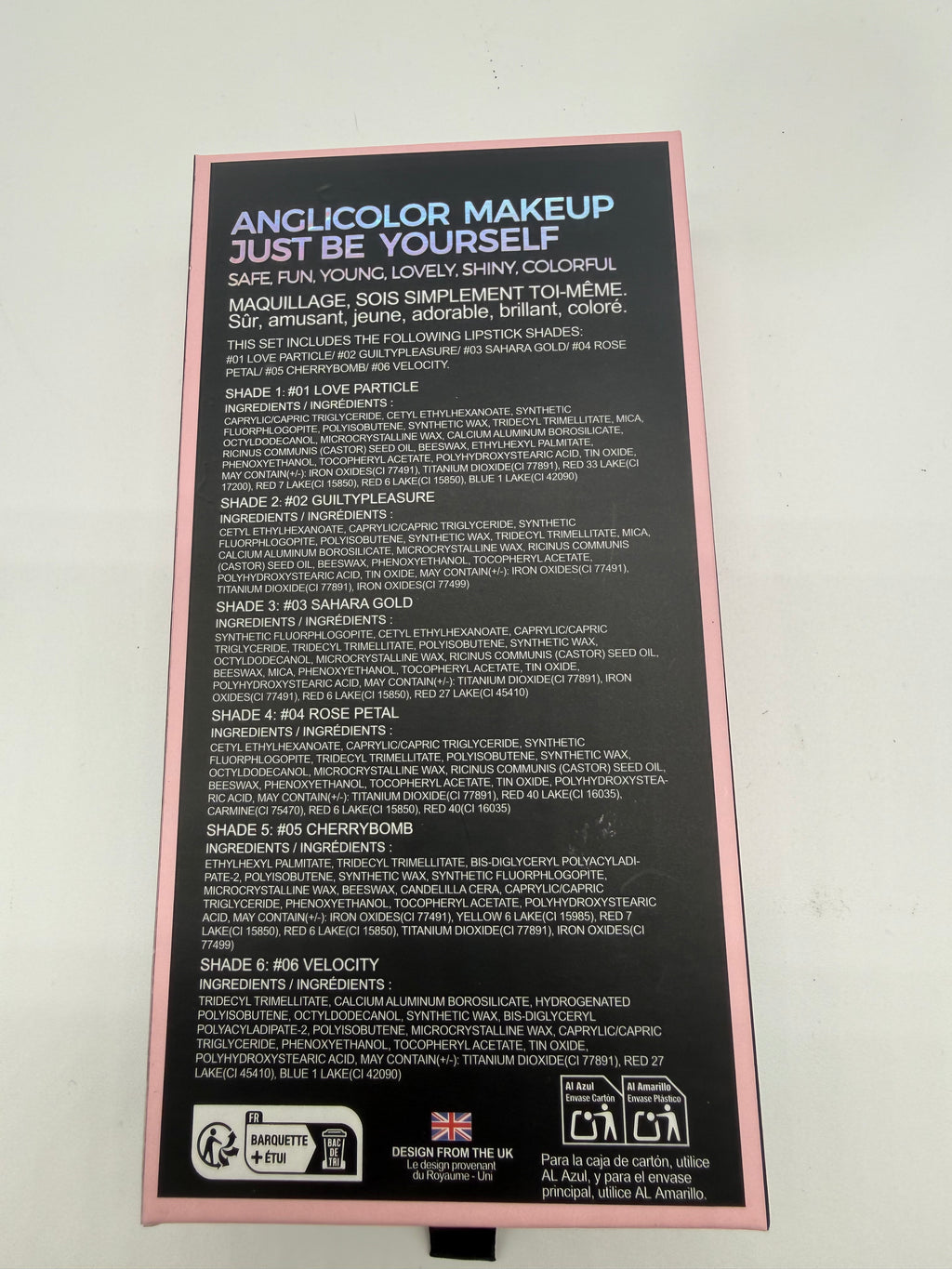 Pack of 6 lipsticks
